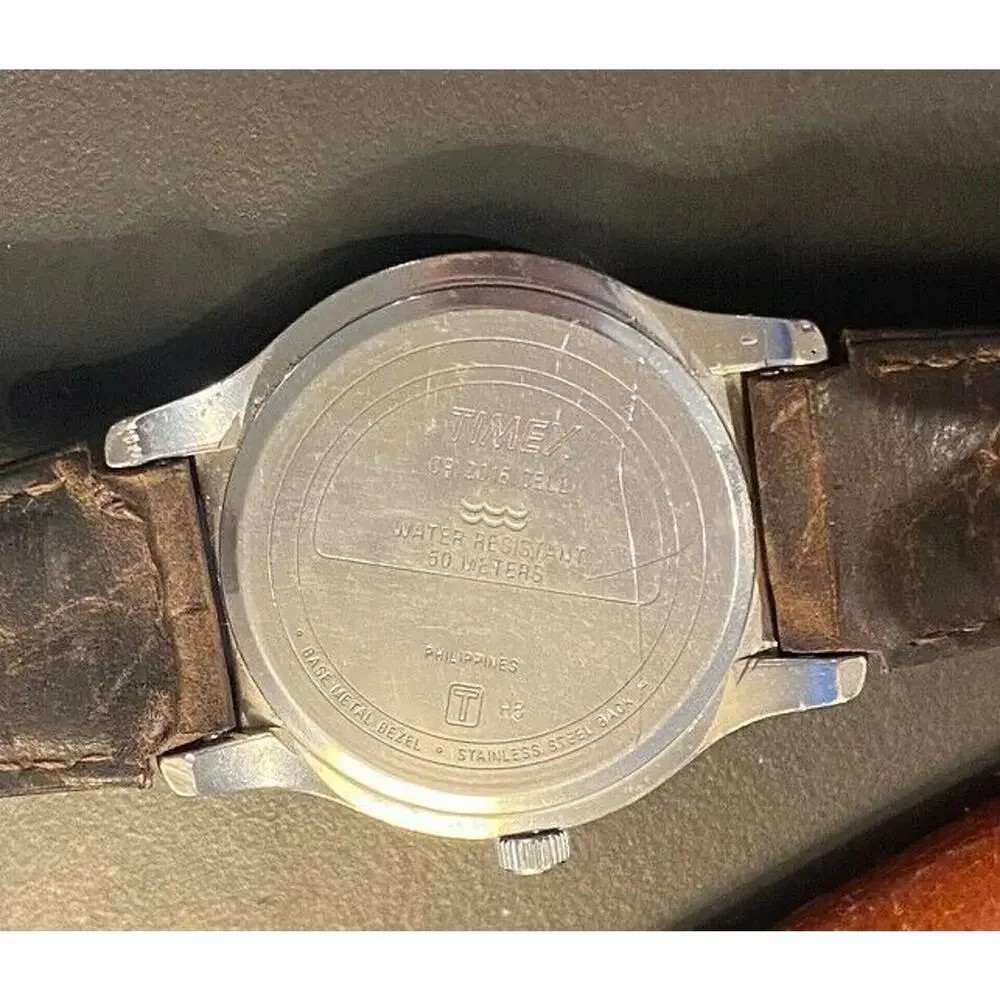 VTG Men's 40mm Silver Tone Timex Expedition Watch, Date, Indiglo, WR 50M
